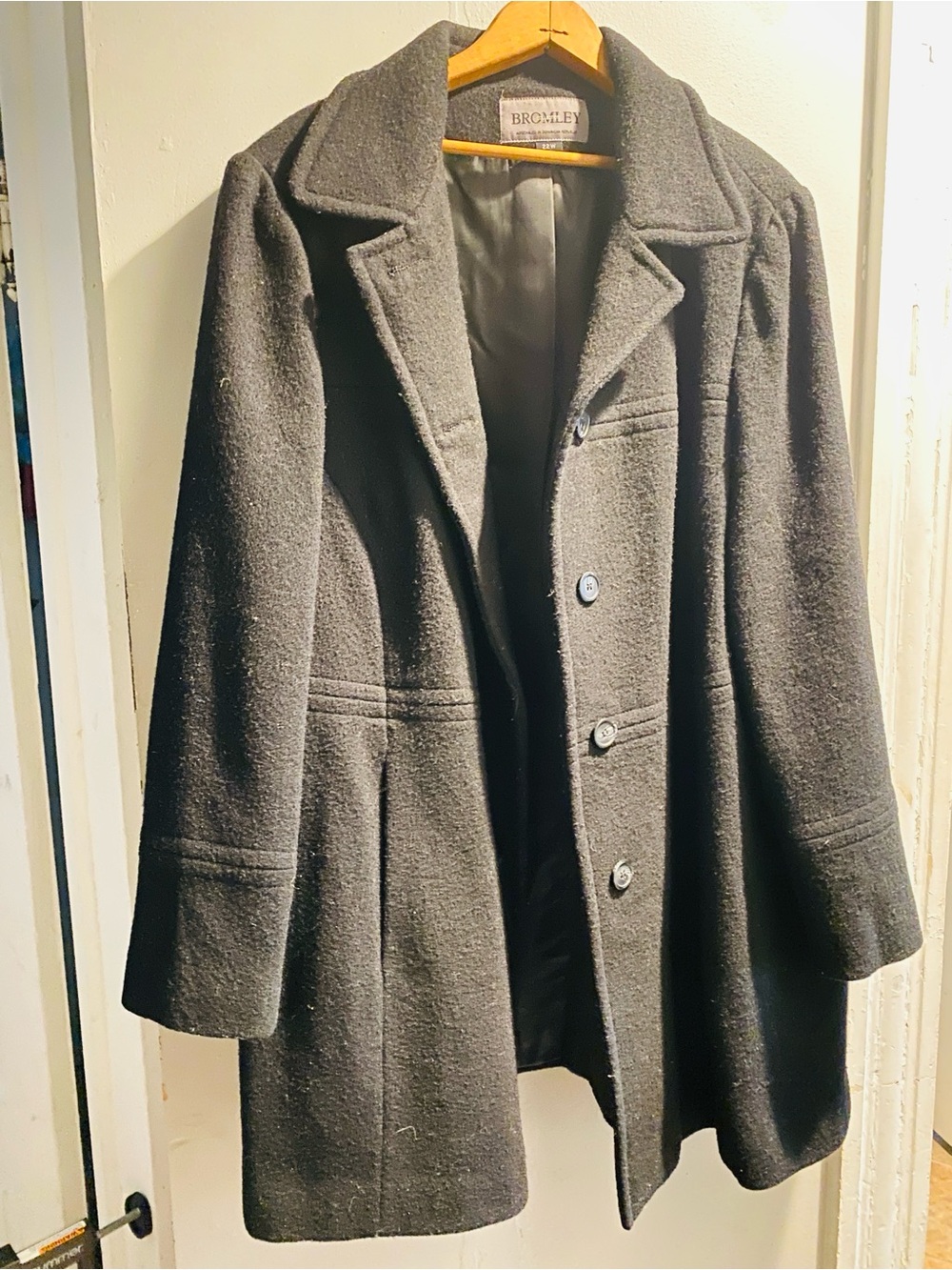 Men’s Wool Blend Black Coat